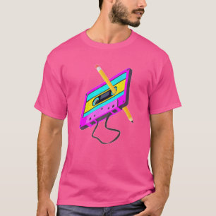 Camiseta Cinta de casete retro de los 80 Lápiz Mezcla music