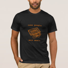 Camiseta Cinta de casete retro Menos gente más música