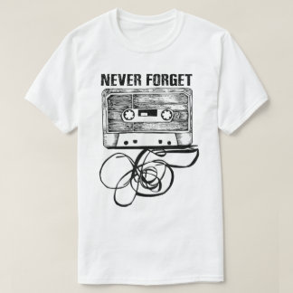 Camiseta Cinta de Casete Retro Nunca Olvides