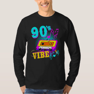 Camiseta Cinta de Casete Vibra 90's Retro Antiguo Música de