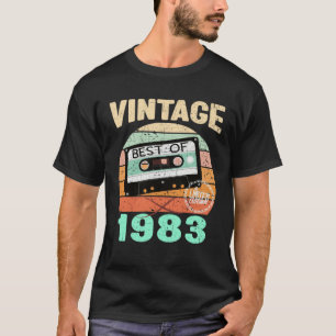 Camiseta Cinta de casete vintage 1983 Lo mejor de