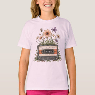 Camiseta Cinta de casete vintage Wildflowers Cottagecore 