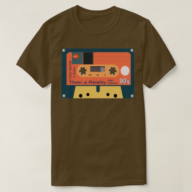 Camiseta Cinta de Cassette de época de los años 90 (Diseño del anverso)