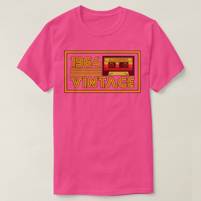 Camiseta Cinta de cassette de la pieza maestra de 1964 retr (Diseño del anverso)