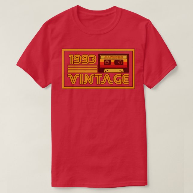 Camiseta Cinta de cassette de la pieza maestra de 1993 retr (Diseño del anverso)