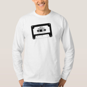Camiseta Cinta De Cassette De Música Retro Bachelor Blanco