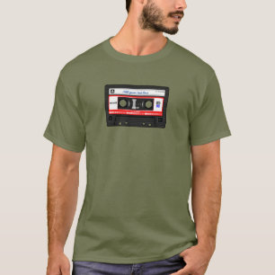 Camiseta cinta de cassette de música retro de texto Person
