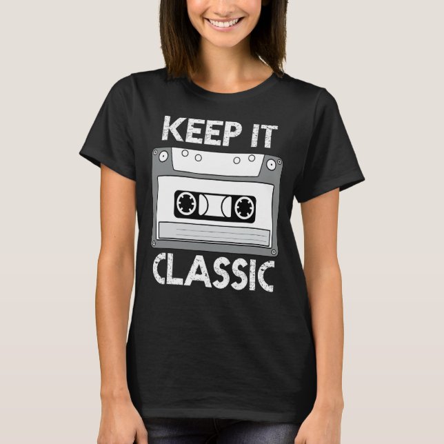 Camiseta Cinta de cassette retro 70s 80s 90s Keep It Classi (Anverso)