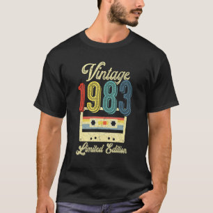 Camiseta Cinta de Cassette Retro Vintage 1983 40th Birthday