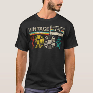 Camiseta Cinta de Cassette V Vintage 1984 Classic Birthday