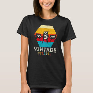 Camiseta Cinta De Cassette Vintage 1971 50th Birthday Para 