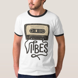 Camiseta Cinta de cassette vintage con arte de tipografía d