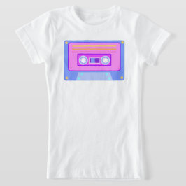 Camiseta Cinta de cassette Y2k de Vaporwave Retro Pink 90s