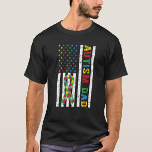 Camiseta Cinta de Conciencia de la Bandera Americana Papá A