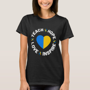 Camiseta Cinta de Conciencia del Día Mundial del Síndrome d