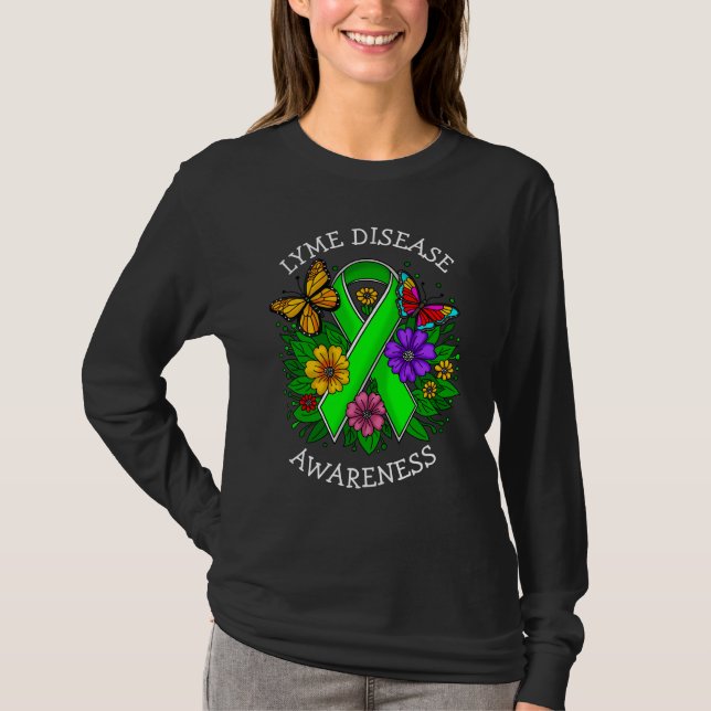 Camiseta Cinta de Conciencia del Mal de Lyme (Anverso)