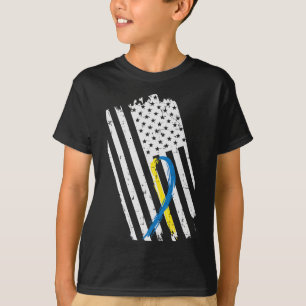 Camiseta Cinta de Conciencia del Síndrome de Down Bandera d