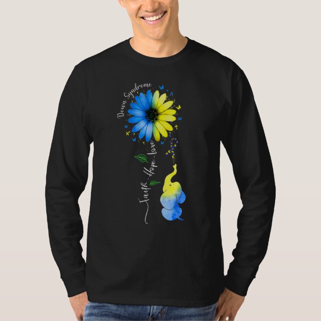 Camiseta Cinta de Conciencia del Síndrome de Down Fe Espera (Anverso)