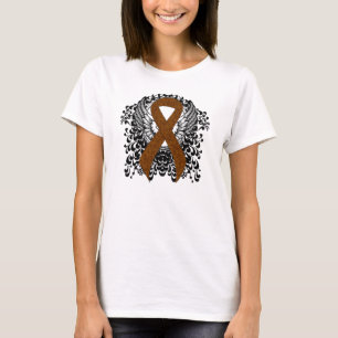 Camiseta Cinta de conciencia marrón con alas