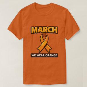 Camiseta Cinta de Conciencia Naranja de Marzo