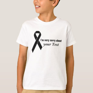 Camiseta Cinta de conciencia negra + tu mensaje