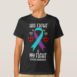 Camiseta Cinta de Conciencia Suicida Su Lucha Es Mi Guerra 