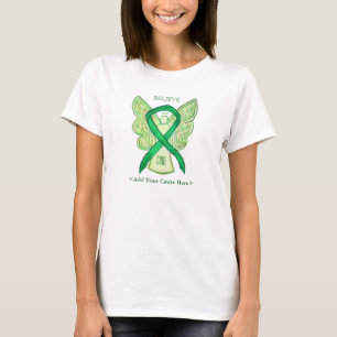 Camiseta Cinta de conciencia verde Angel Personalizado Caus