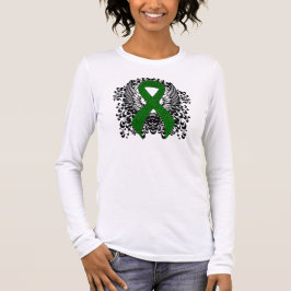 Camiseta Cinta de conciencia verde con alas
