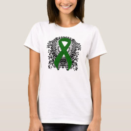 Camiseta Cinta de conciencia verde con alas