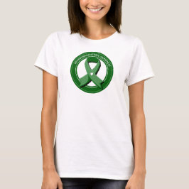 Camiseta Cinta de conciencia verde corazón blanco