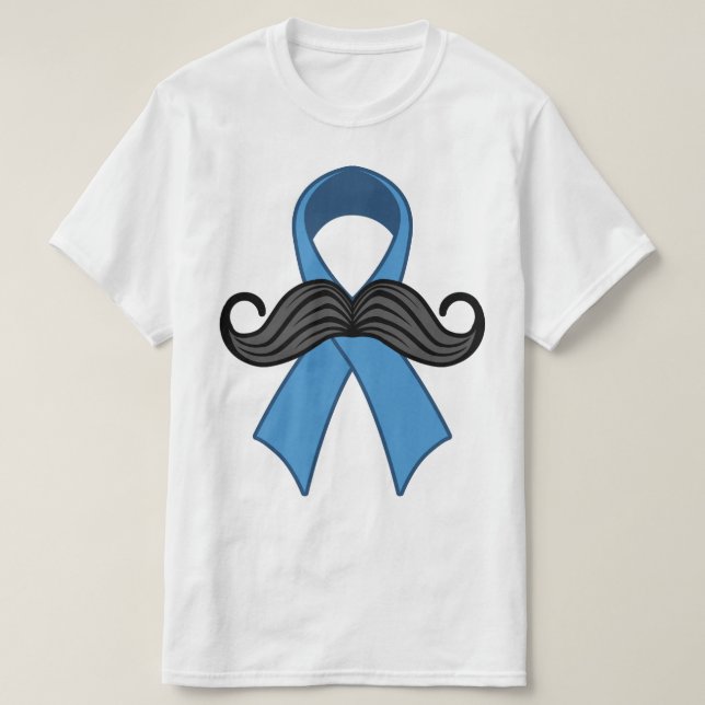 Camiseta Cinta De Concienciación Prostática Mustache (Diseño del anverso)
