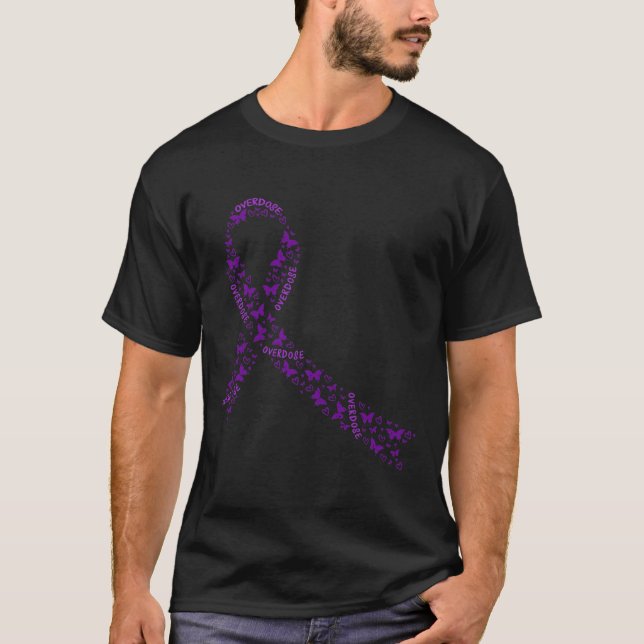 Camiseta Cinta de Concienciación Recuperación de Adicción a (Anverso)