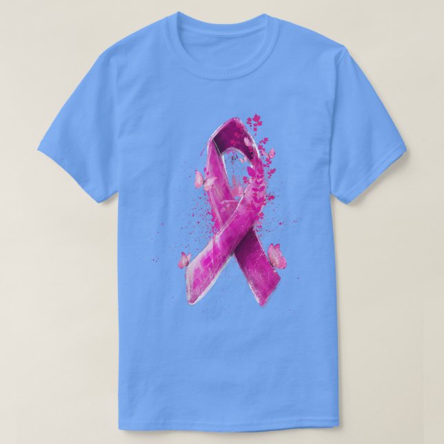 Camiseta Cinta De Concienciación Sobre El Cáncer De Mama Ro (Diseño del anverso)