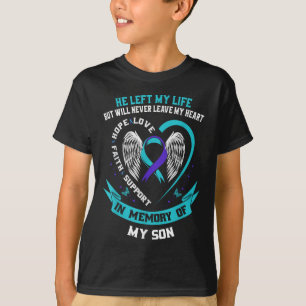 Camiseta Cinta De Concienciación Sobre El Suicidio verde az