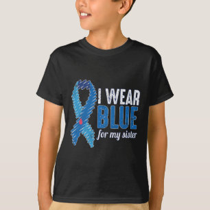 Camiseta Cinta De Concienciación T1d De Noviembre Azul Para