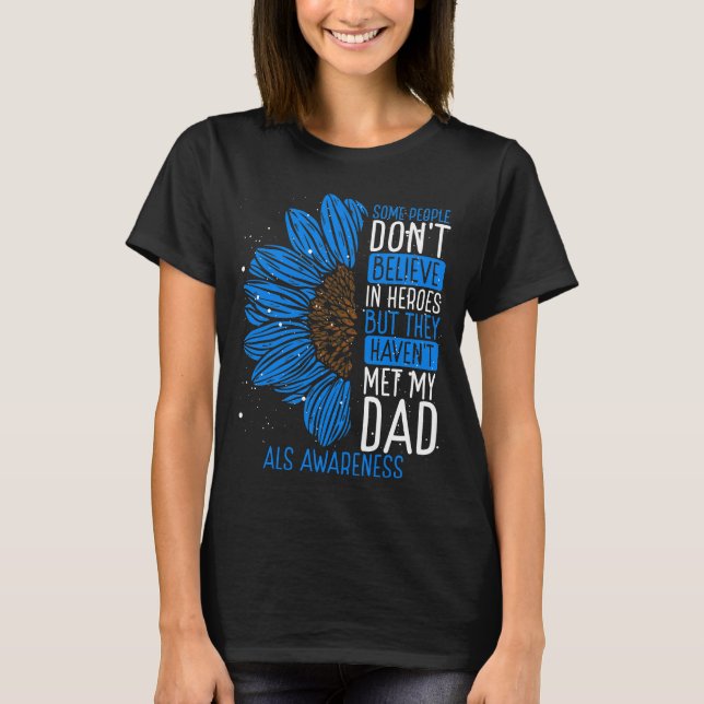 Camiseta Cinta de concientización ALS Papá ALS Warrior (Anverso)