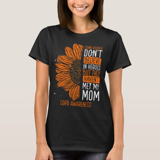 Camiseta Cinta de concientización de la COPD Mamá Guerrero  (Anverso)