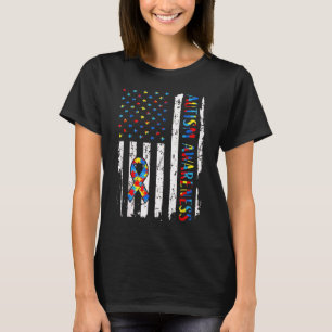 Camiseta Cinta de Concientización sobre el Autismo con Band