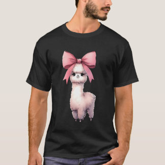 Camiseta Cinta de Coqueta Alpaca Llama Rosa Mamá Día de las