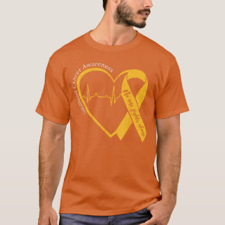 Camiseta Cinta de corazón de oro de conciencia del cáncer i