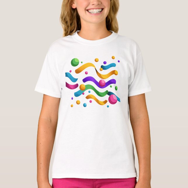 Camiseta Cinta de Cumpleaños – Fiesta Colorida  (Anverso)