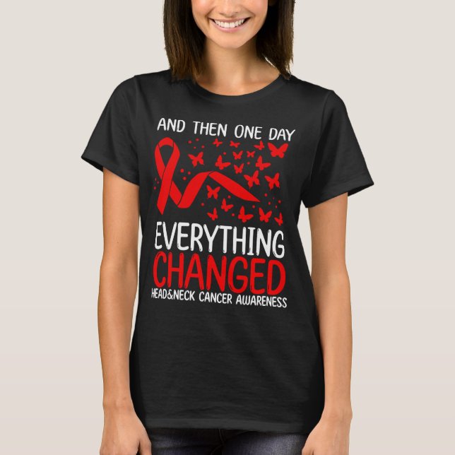 Camiseta Cinta de detección del cáncer de cabeza y cuello (Anverso)