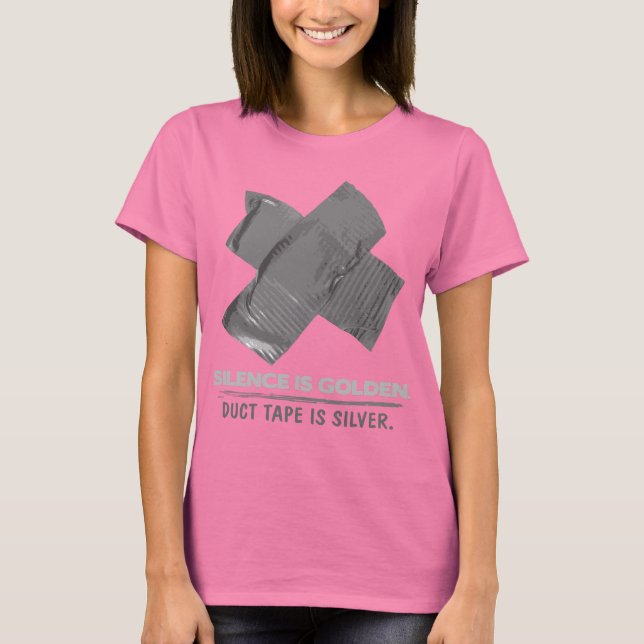Camiseta cinta de ducto - el silencio es cinta de ducto dor (Anverso)