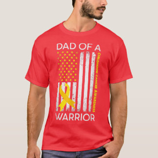 Camiseta Cinta De Estados Unidos Bandera Papá De Un Cáncer 
