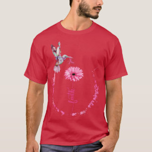 Camiseta Cinta de flor de pájaro Cinta rosa Fe de pecho Awa