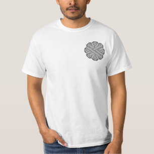 Camiseta Cinta de flor gris/gris