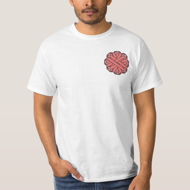 Camiseta Cinta de flor rosa (Anverso)