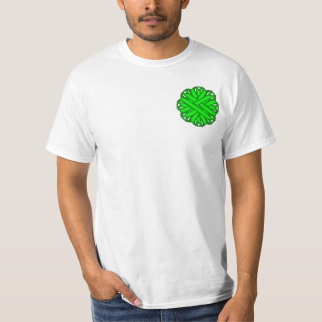 Camiseta Cinta De Flor Verde Lima (Anverso)