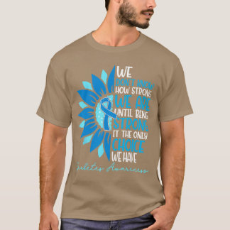 Camiseta Cinta de Girasol Azul Equipo de Apoyo Diabetes Con
