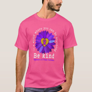 Camiseta Cinta de girasol sé amable Alzheimer y cerebro Awa